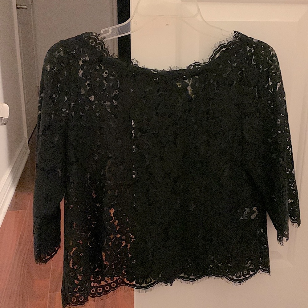 Black lace 3/4 sleeve Joie Top